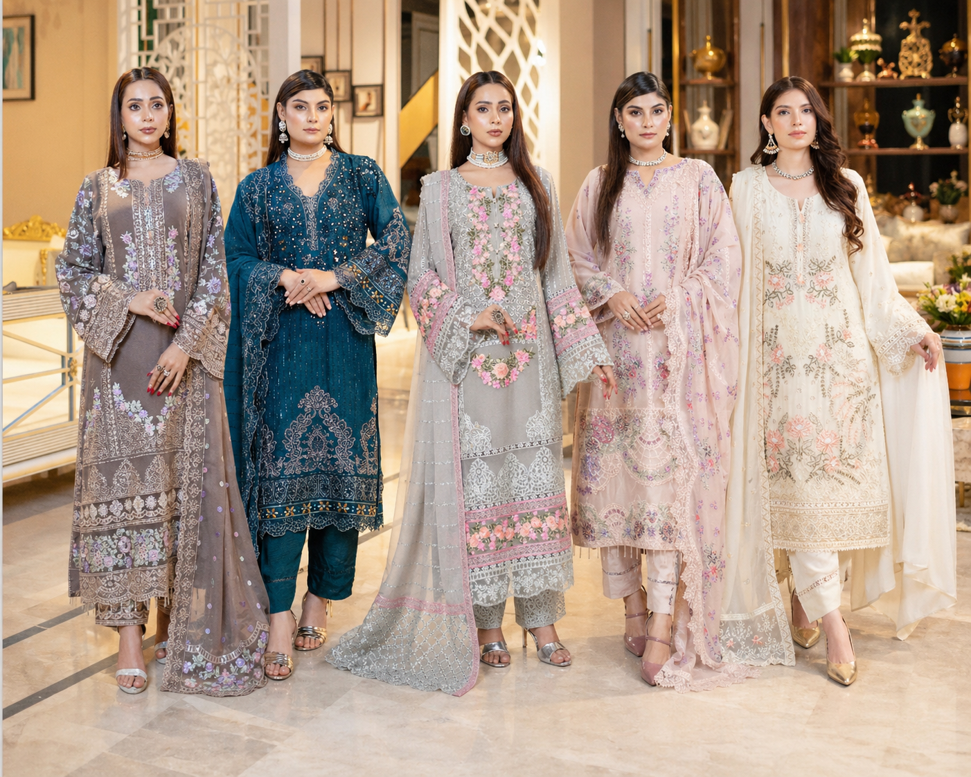 Munira designer 3 piece chiffon_9076 ladies suit B89