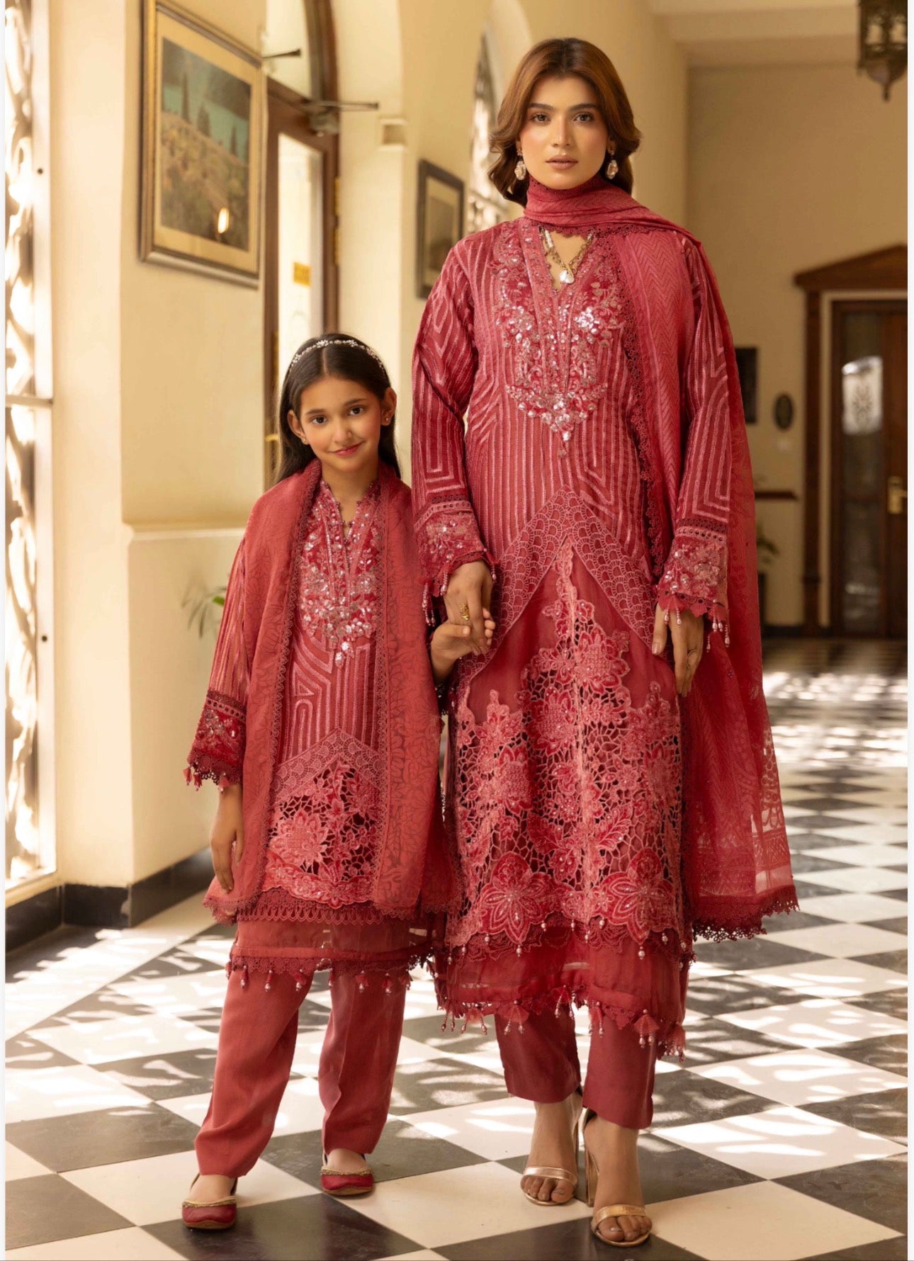 KIDS MARIA B INSPIRED 3 piece Organza embroidered Pakistani ladies suit B530