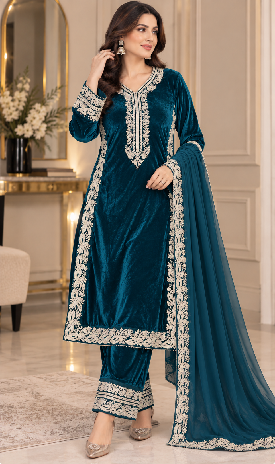 BRIT- GL 3 piece valvet designer collection B792