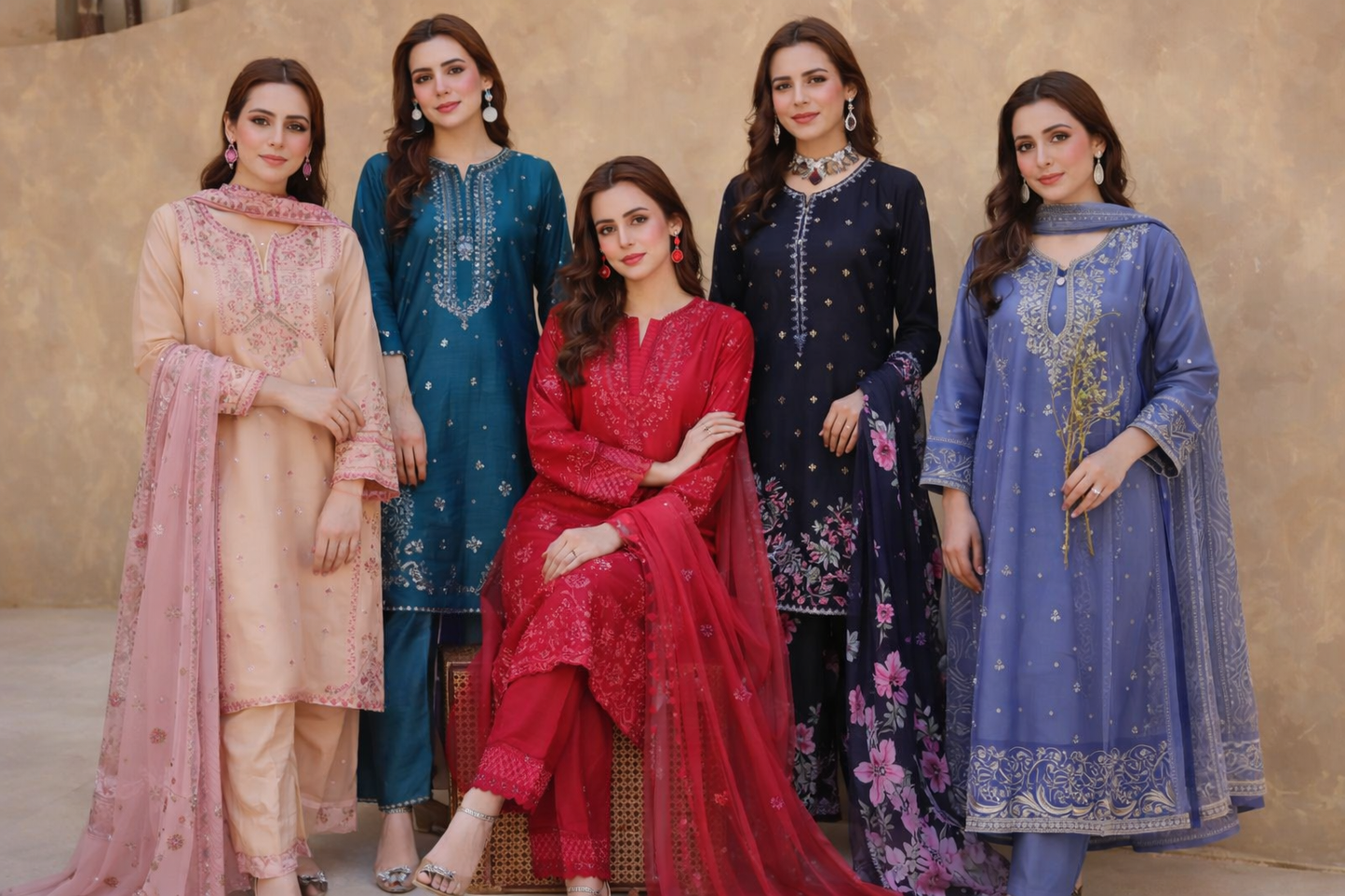 Jasmine 3 piece Viscouse fabric_81042 Pakistani ladies suit B511