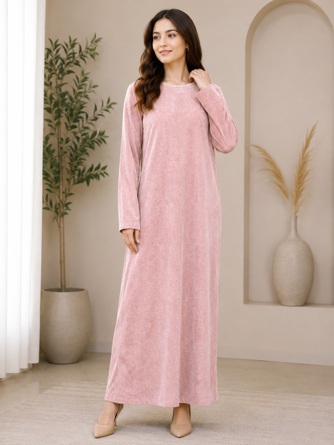 BRIT 1 piece free size modest wear ladies dress B740