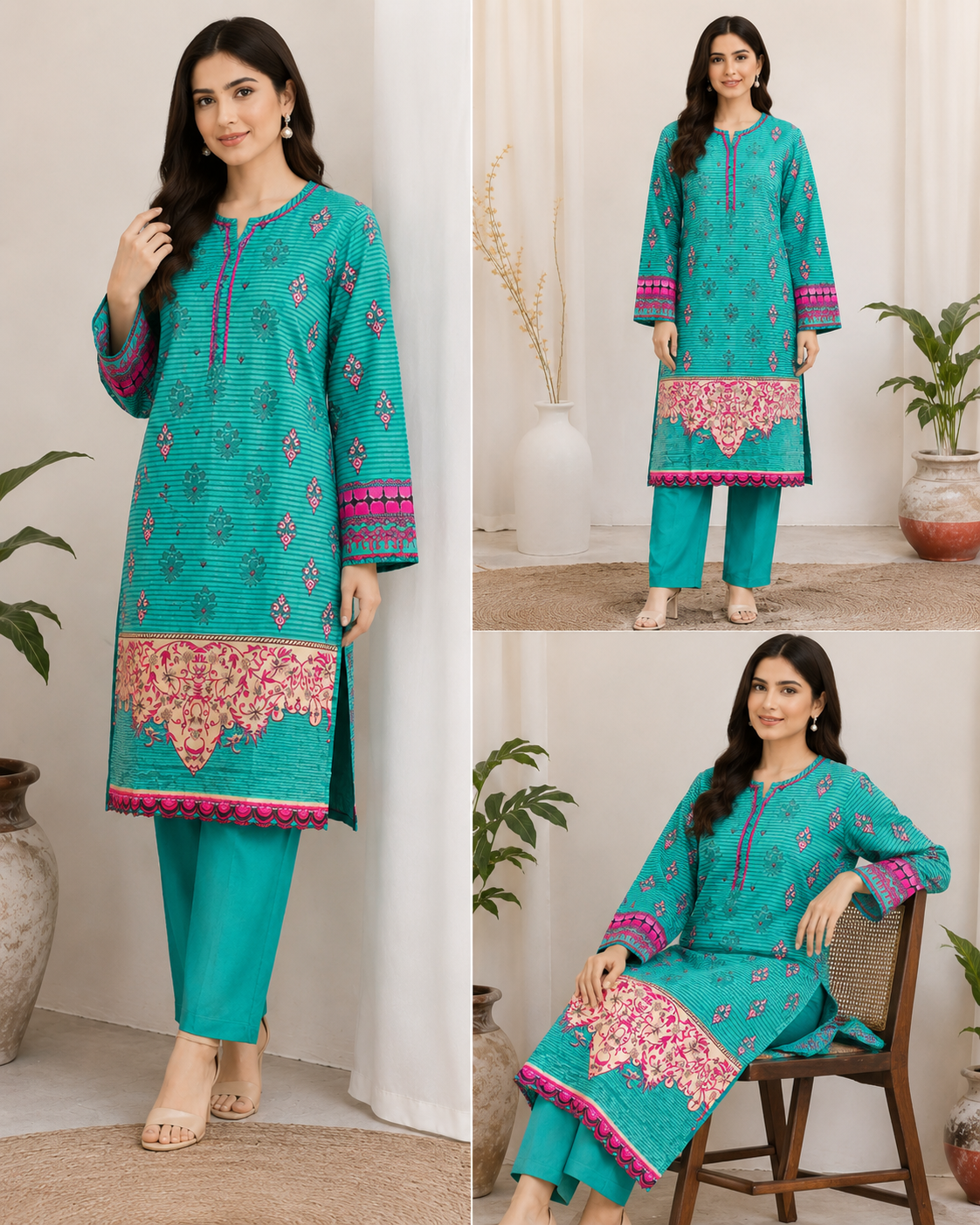BRIT 2 piece luxury lawn collection ladies dress B651