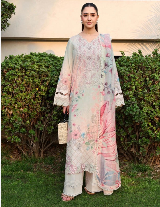 Ramsha 3 piece luxury lawn collection ladies dress B636