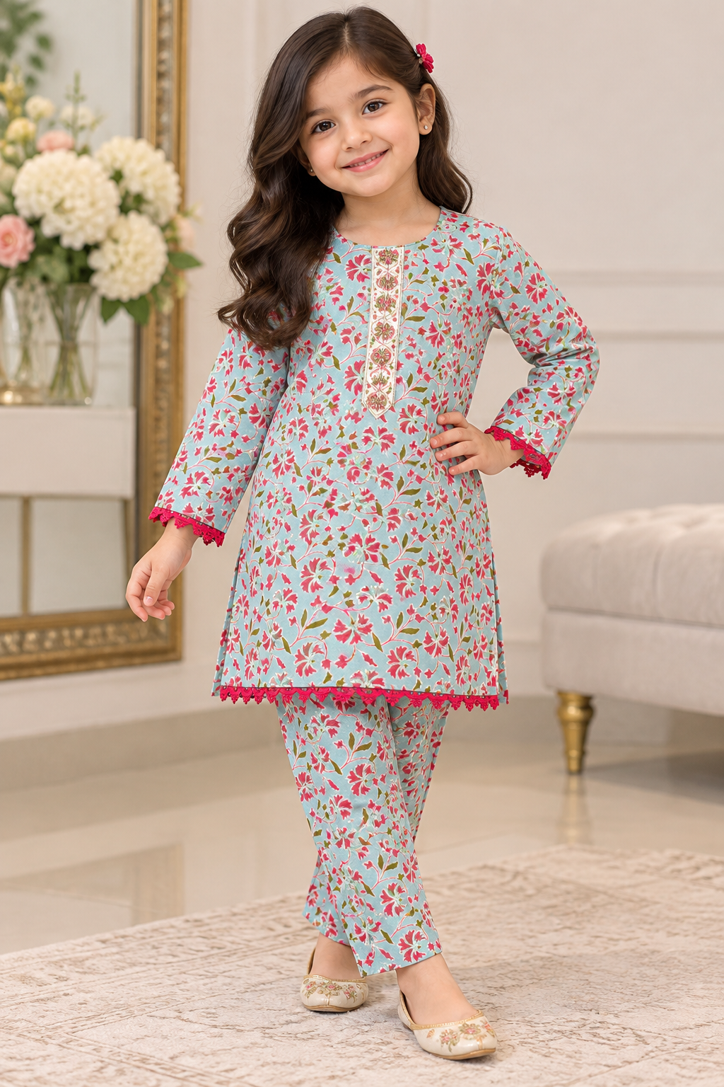 Bin Saeed KIDS- GL 2 piece Khadar collection B800