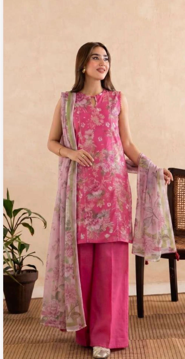 GUL GE 3 piece luxury lawn collection ladies dress B677