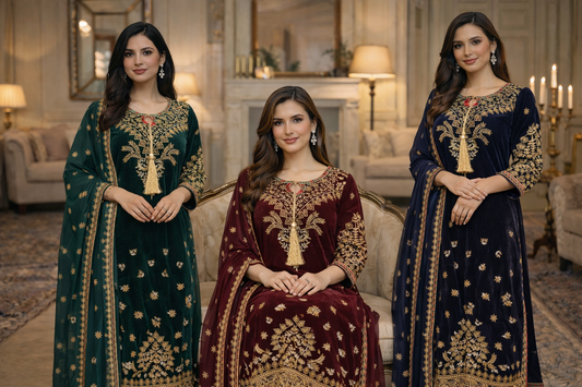 Brit 3 piece Micro Valvet winter collection  B448