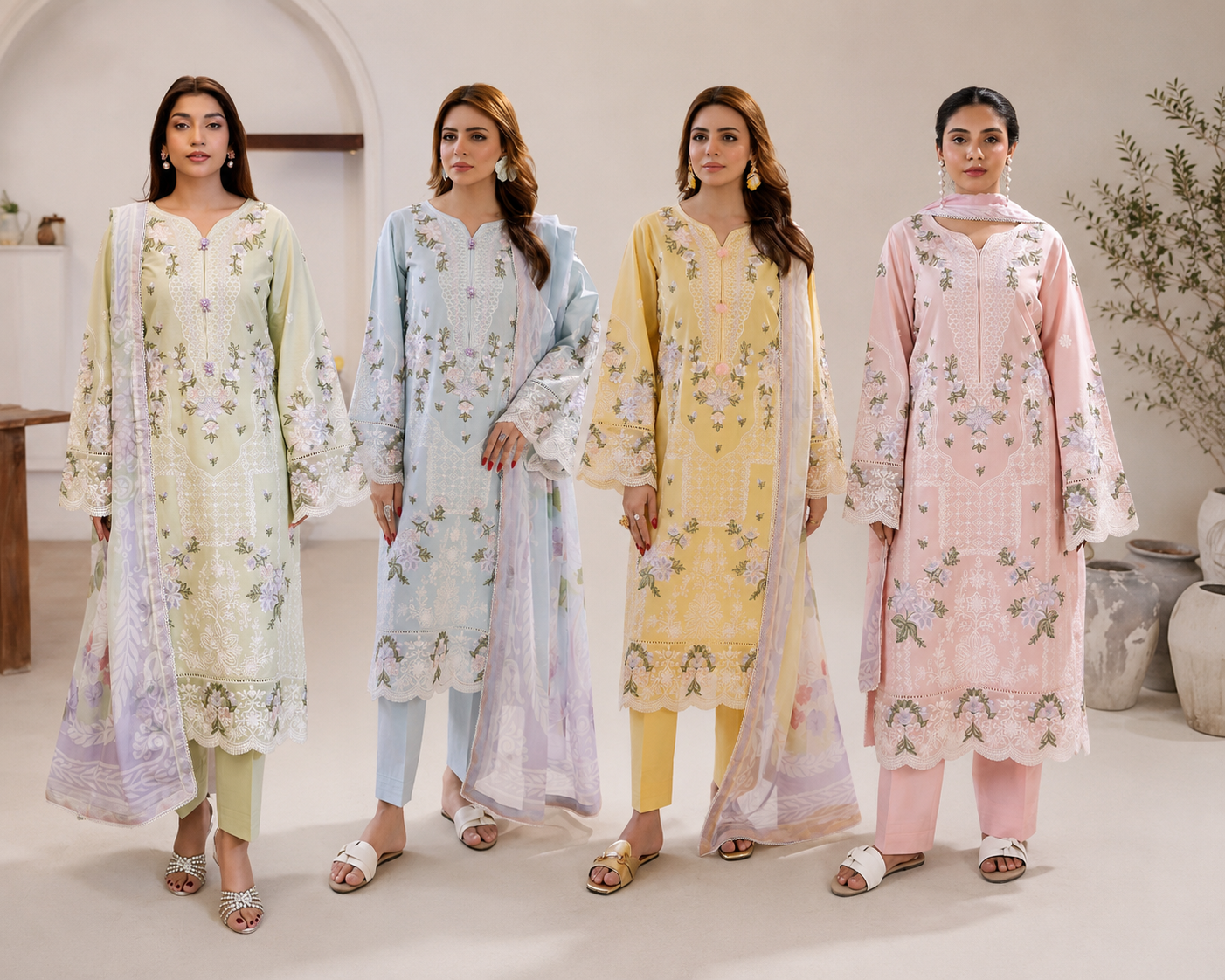 Adan Liba’s original 3 piece luxury lawn collection ladies dress B644