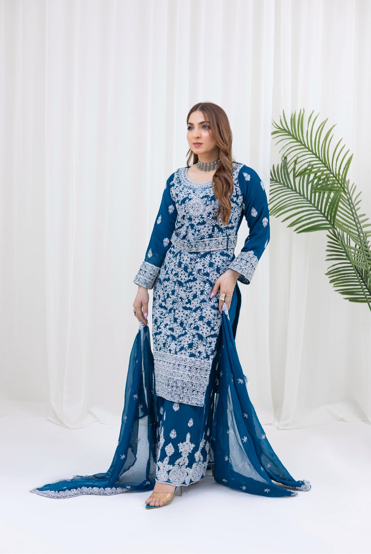 Brit 3 piece lux wedding wear_100221 Pakistani ladies suit B138