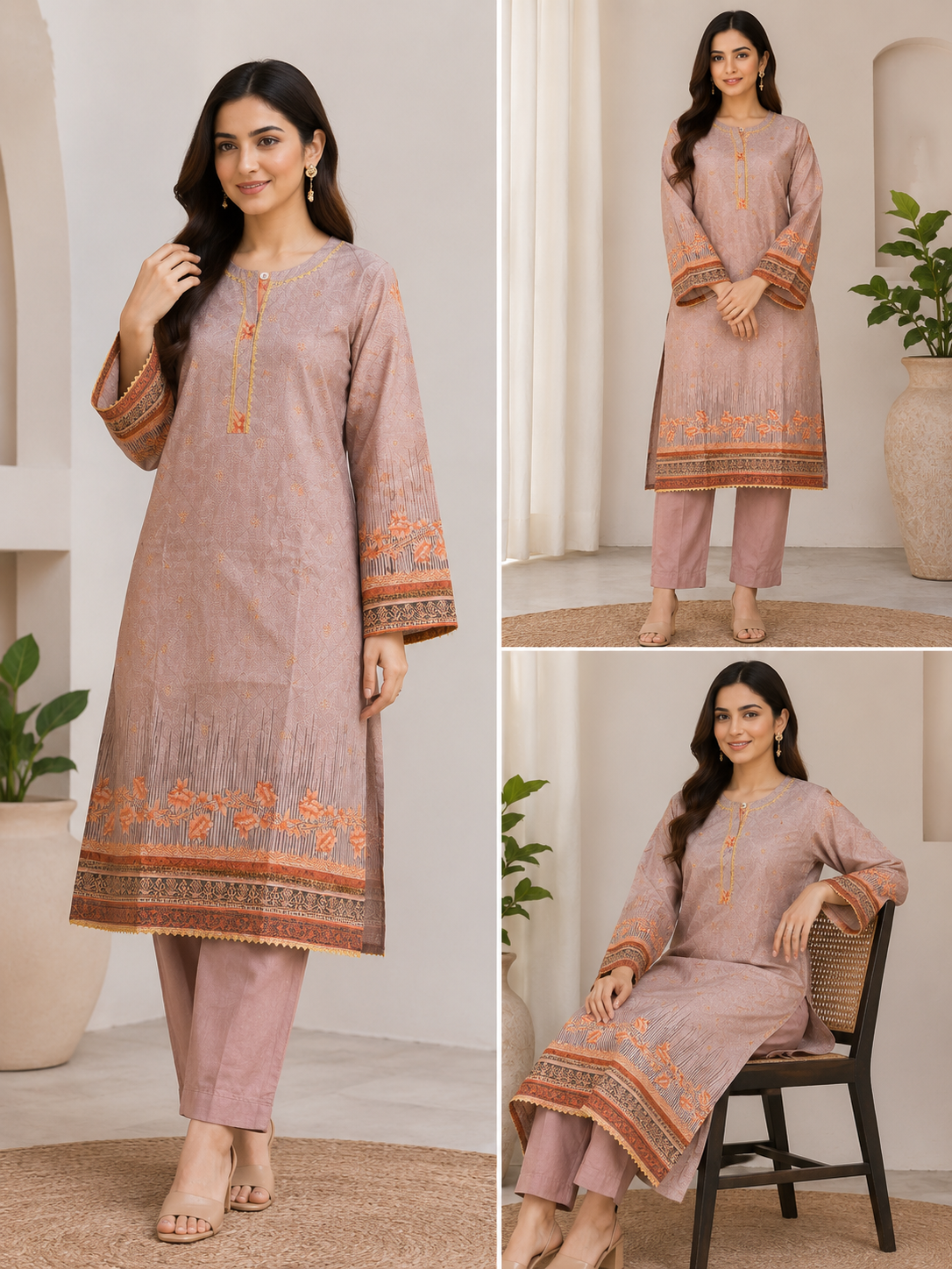 BRIT 2 piece luxury lawn collection ladies dress B651
