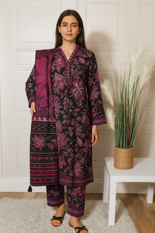 Barouque Dhanak 3 piece_4034 Pakistani suits for ladies DB1