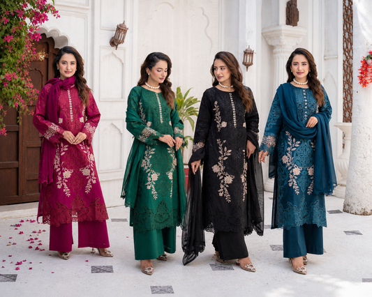 Maria B inspired 3 piece luxury cotton  suit B589