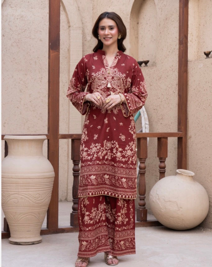 Brit 2 piece lawn collection ladies dress B597