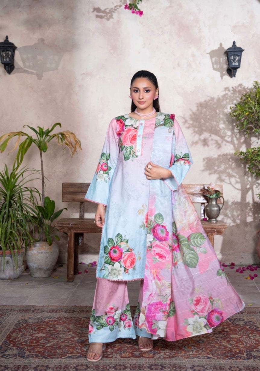 Rangz original 3 piece luxury lawn collection ladies dress B641