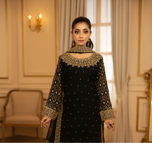 Brit Posh piece chiffon _81042 Pakistani ladies suit B233