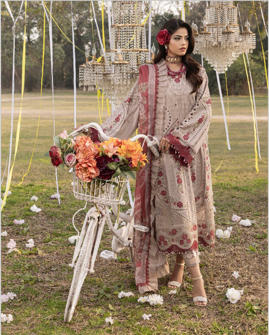 TT 3 piece embroidery lawn _81042 Pakistani ladies suit B219