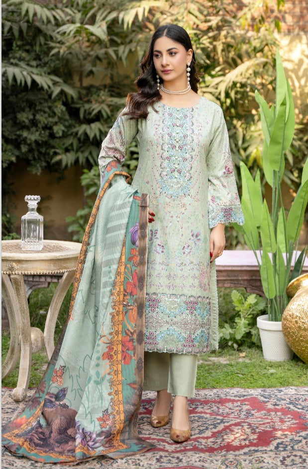 Brit 3 piece luxury Dhanak Pakistani ladies Winter collection suit B410