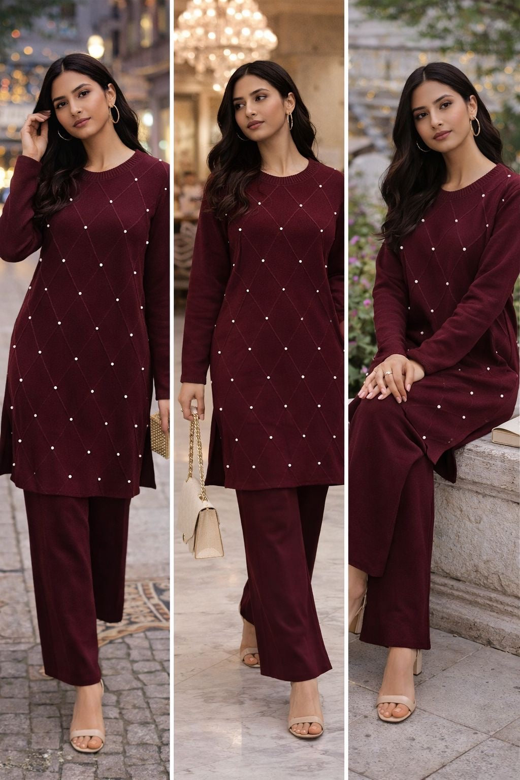 Brit 2 piece winter cord set collection Pakistani ladies suit B432