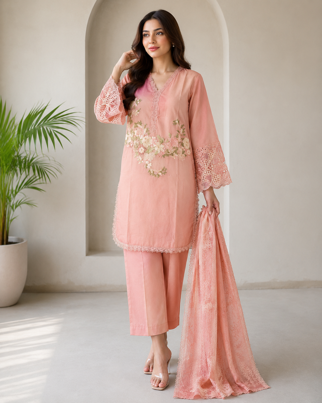 BRIT  3 piece viscose collection ladies dress B731