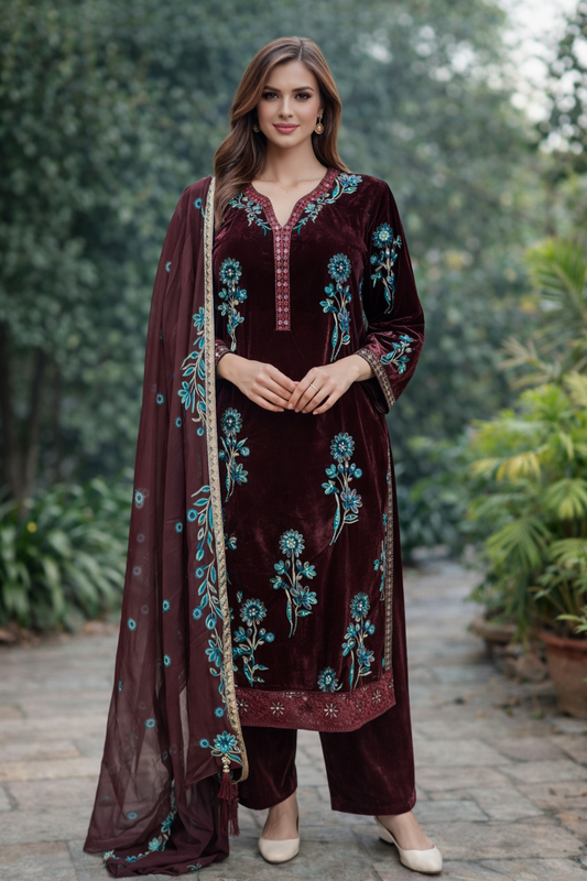 Maria B inspired Micro Valvet winter collection  B434