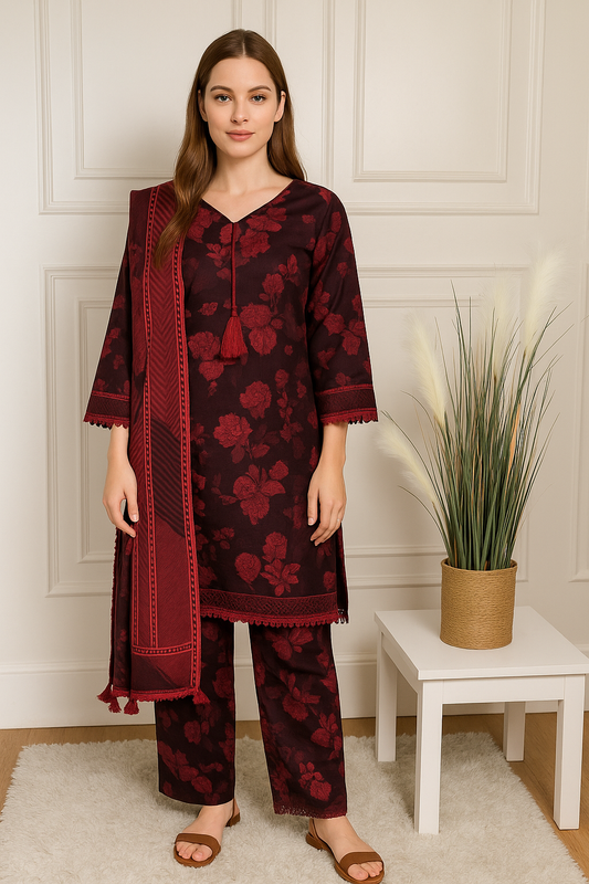 Barouque Dhanak 3 piece_4038 Pakistani suits for ladies DB1
