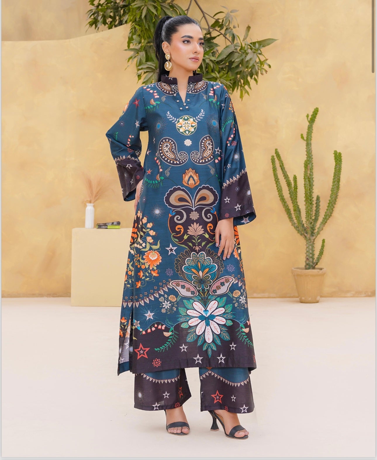 Brit 2 piece SLUB winter collection Pakistani ladies suit B431