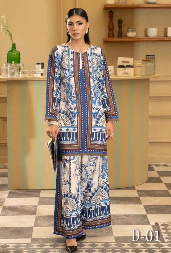 BRIT 2 piece luxury lawn collection ladies dress B670
