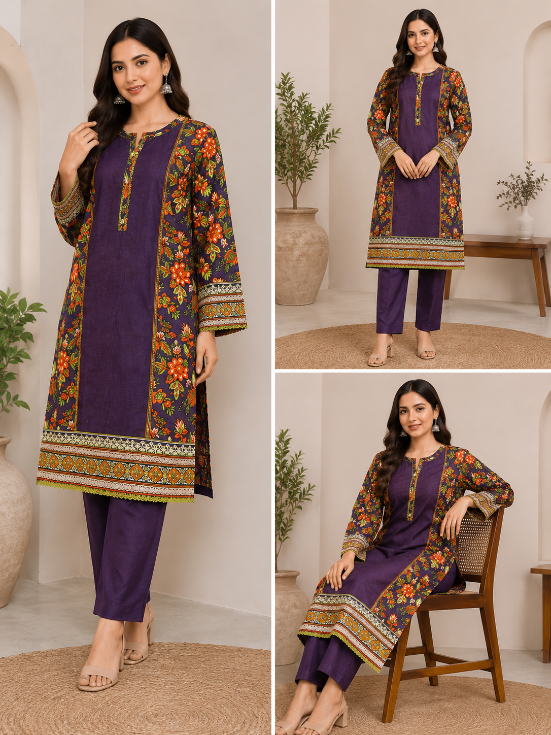 BRIT 2 piece luxury lawn collection ladies dress B651