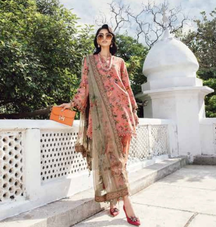 M print original Designer 3 piece winter collection Pakistani ladies suit B328