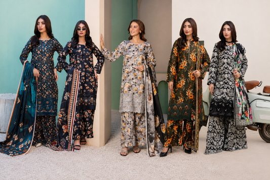 Brit 3 piece lawn collection ladies dress B598