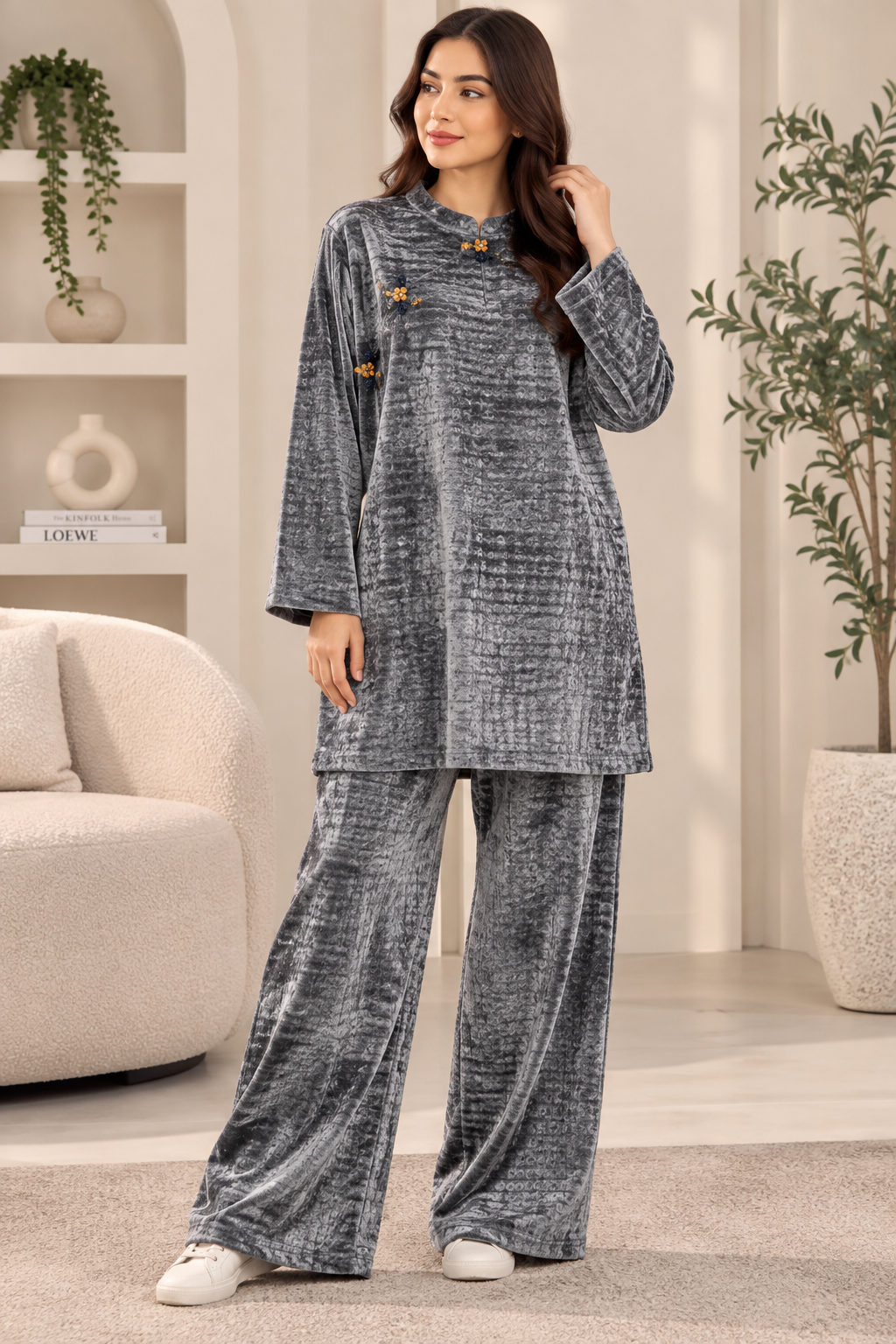 BRIT 2 piece Valvet modest wear collection  dress B769