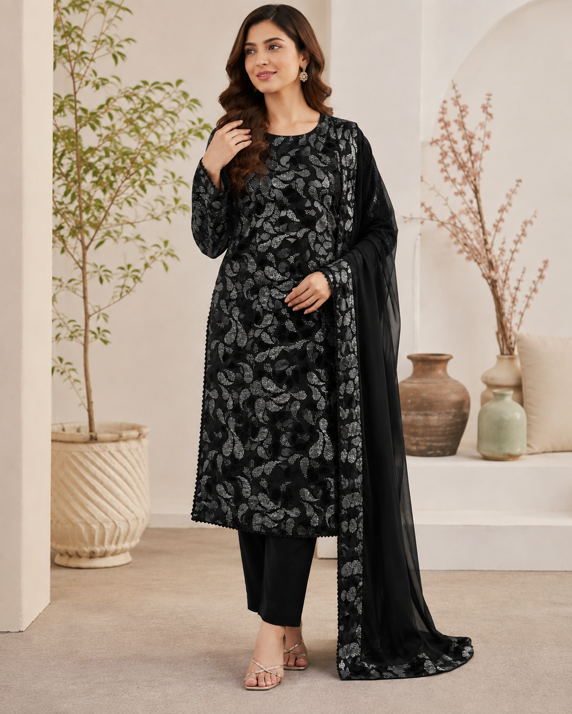 BRIT 3 piece designer Palachi collection ladies dress B741