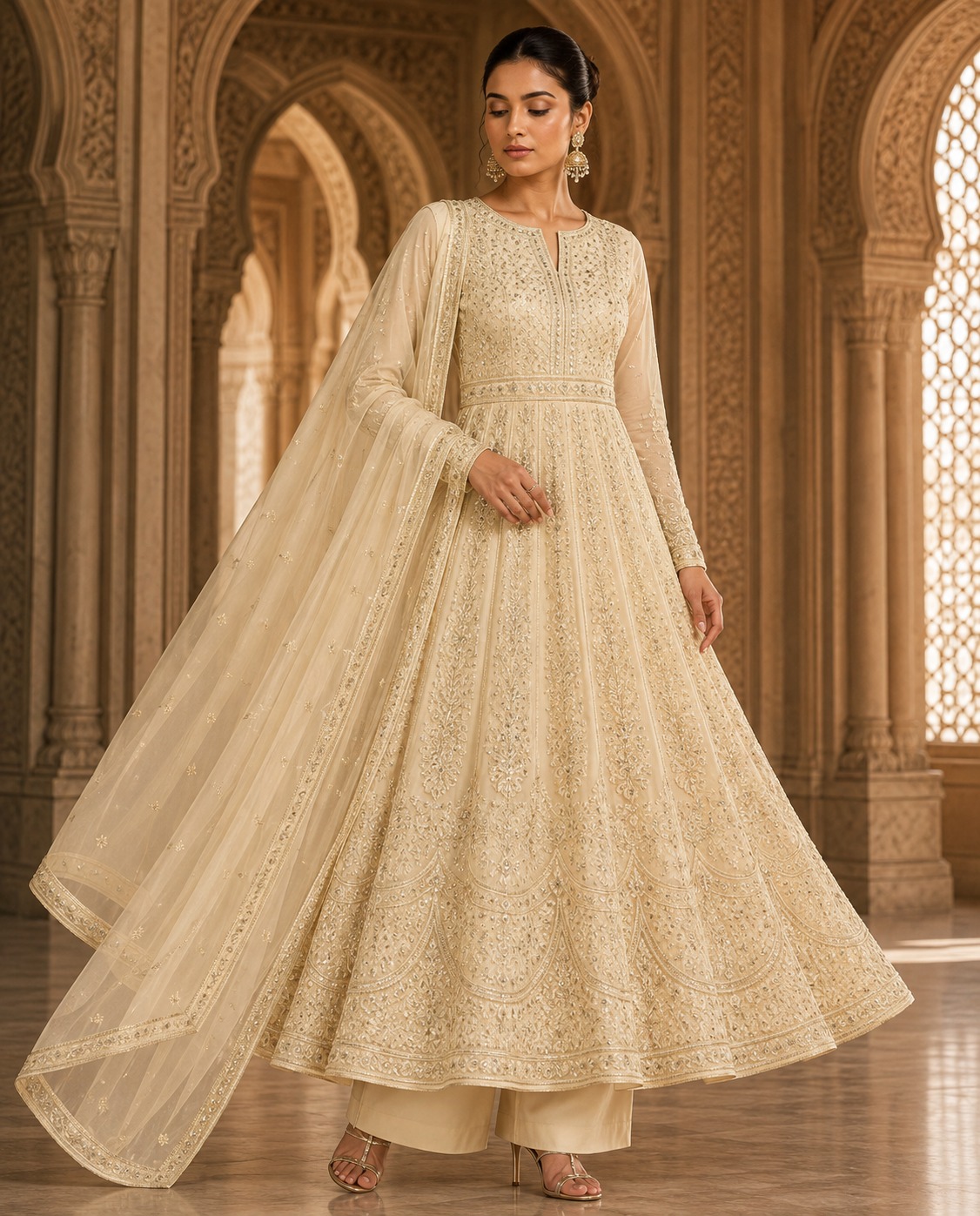 BRIT 3 piece designer Chiffon collection ladies dress B745