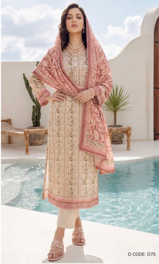 Sana Safina’s inspired 3 piece luxury lawn dress B695