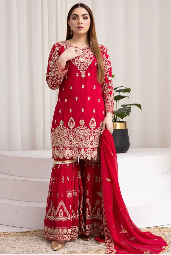Brit 3 piece luxury chiffon_81042 Pakistani ladies suit B193