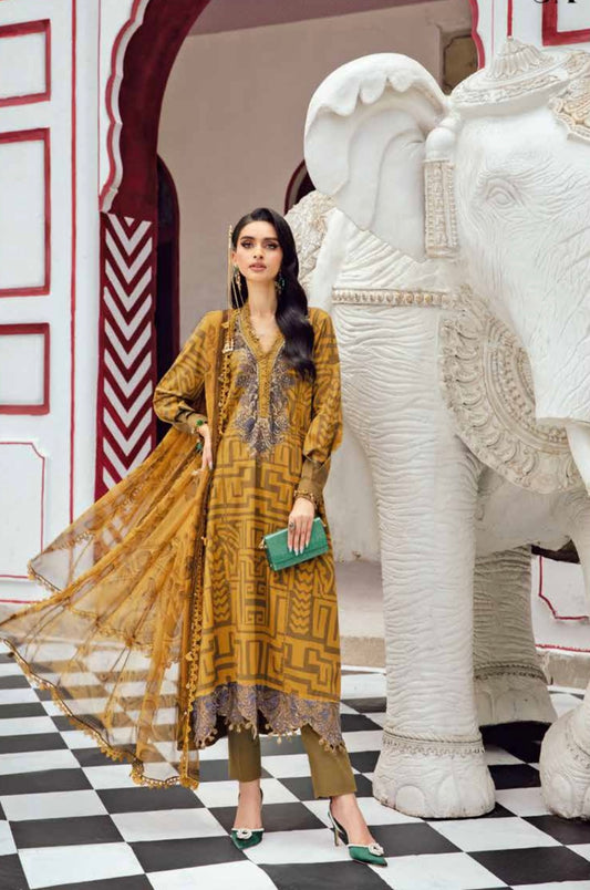 M print original Designer 3 piece winter collection Pakistani ladies suit B328