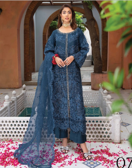 Areej original Designer 3 piece luxury chiffon_81042 Pakistani ladies suit B248