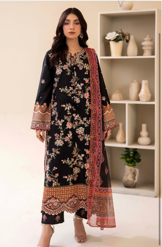 ETHNC 3 piece luxury Lawn ladies dress B663