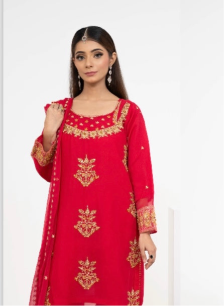 Brit 3 piece luxury chiffon_81042 Pakistani ladies suit B244