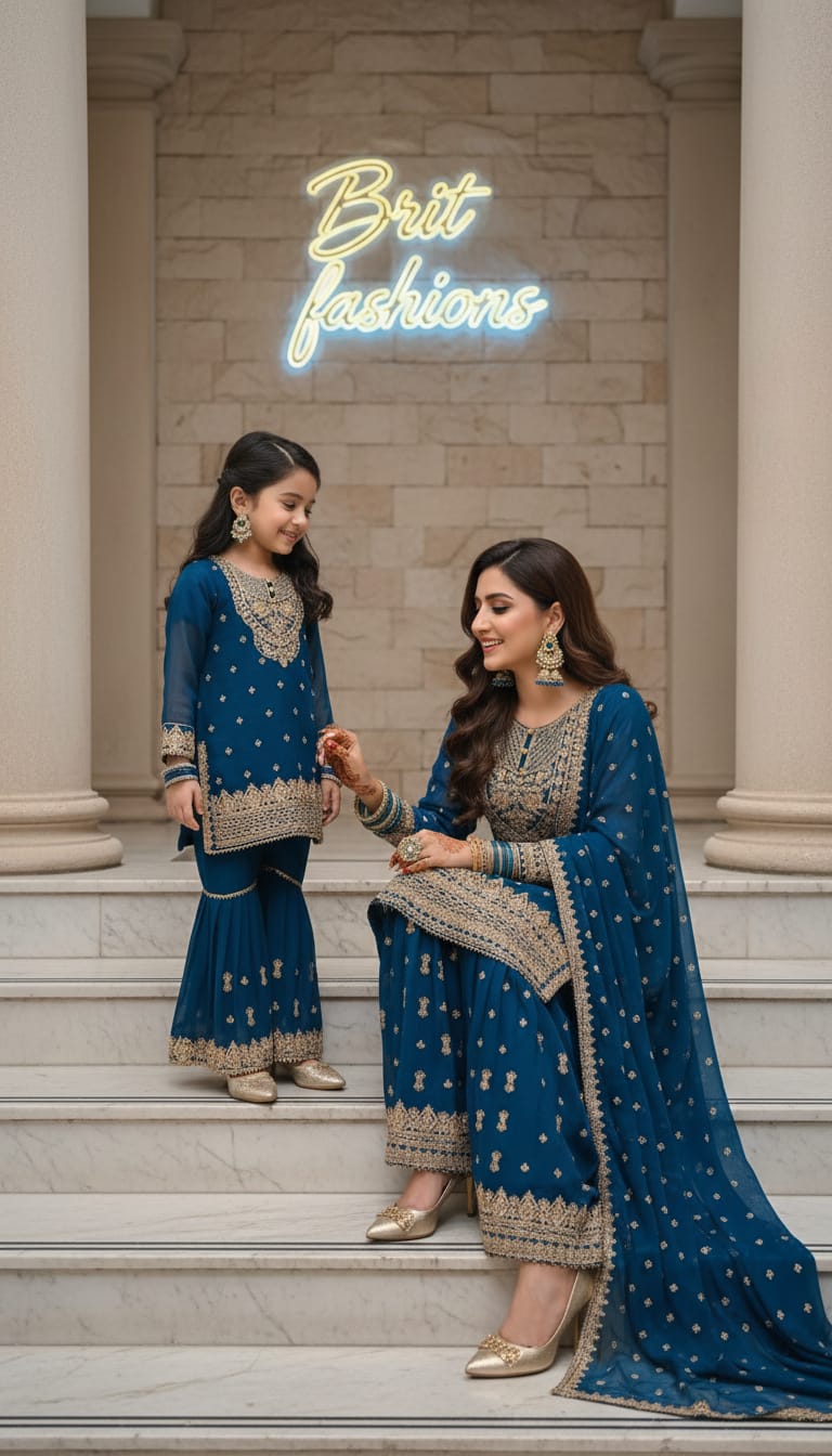 KIDS Brit 3 piece chiffon 81042 Pakistani ladies suit B479