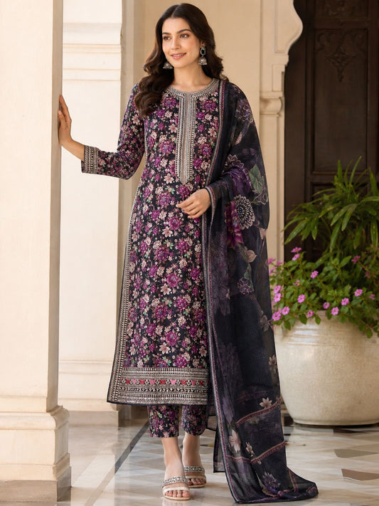 Brit 3 piece ladies printed viscous collection B579