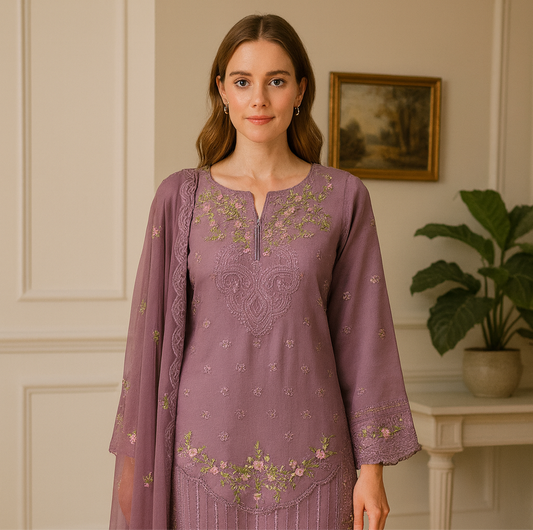 Brit 3 piece luxury chiffon_81042 Pakistani ladies suit B238