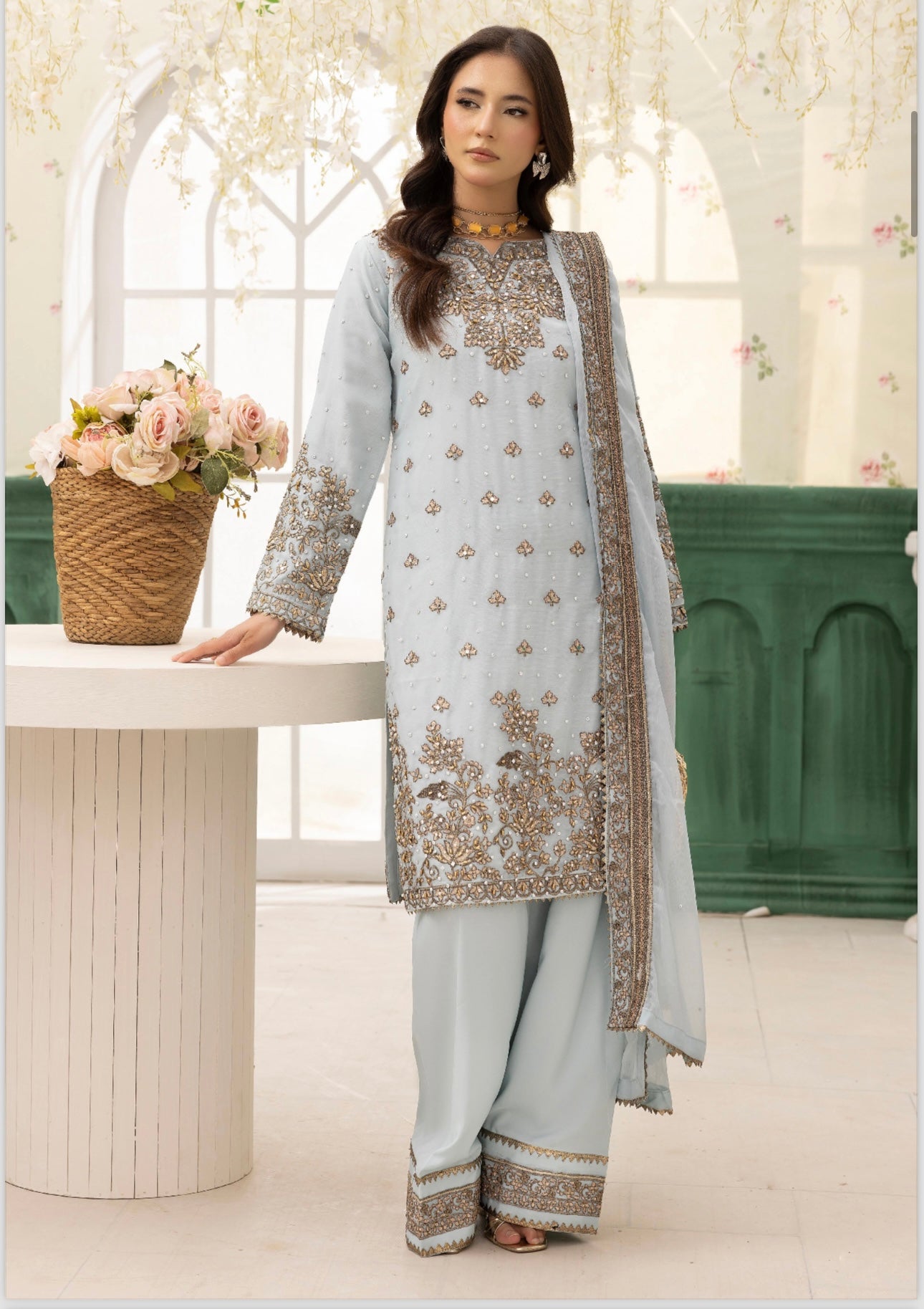 Nida 3 piece luxury chiffon _81042 Pakistani ladies suit B217