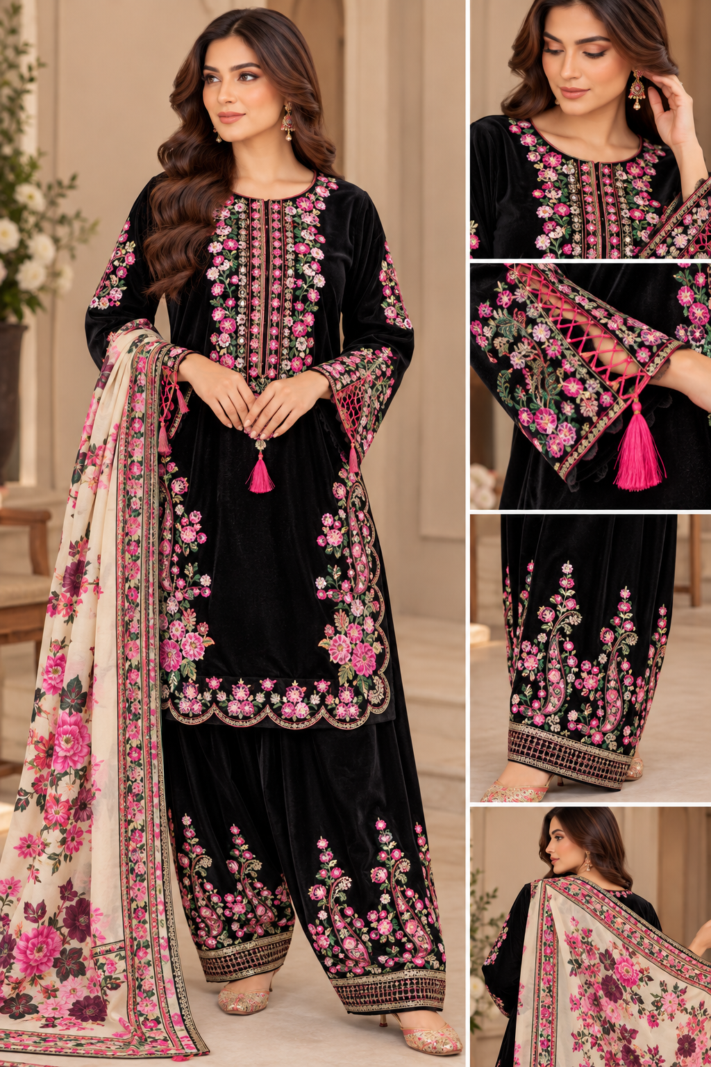 BRIT- GL 3 piece valvet designer collection B795