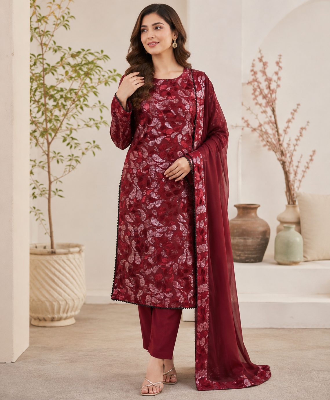 BRIT 3 piece designer Palachi collection ladies dress B741
