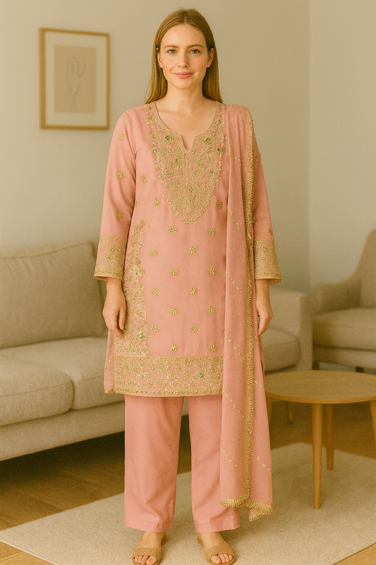 Brit 3 piece luxury chiffon_81042 Pakistani ladies suit B251