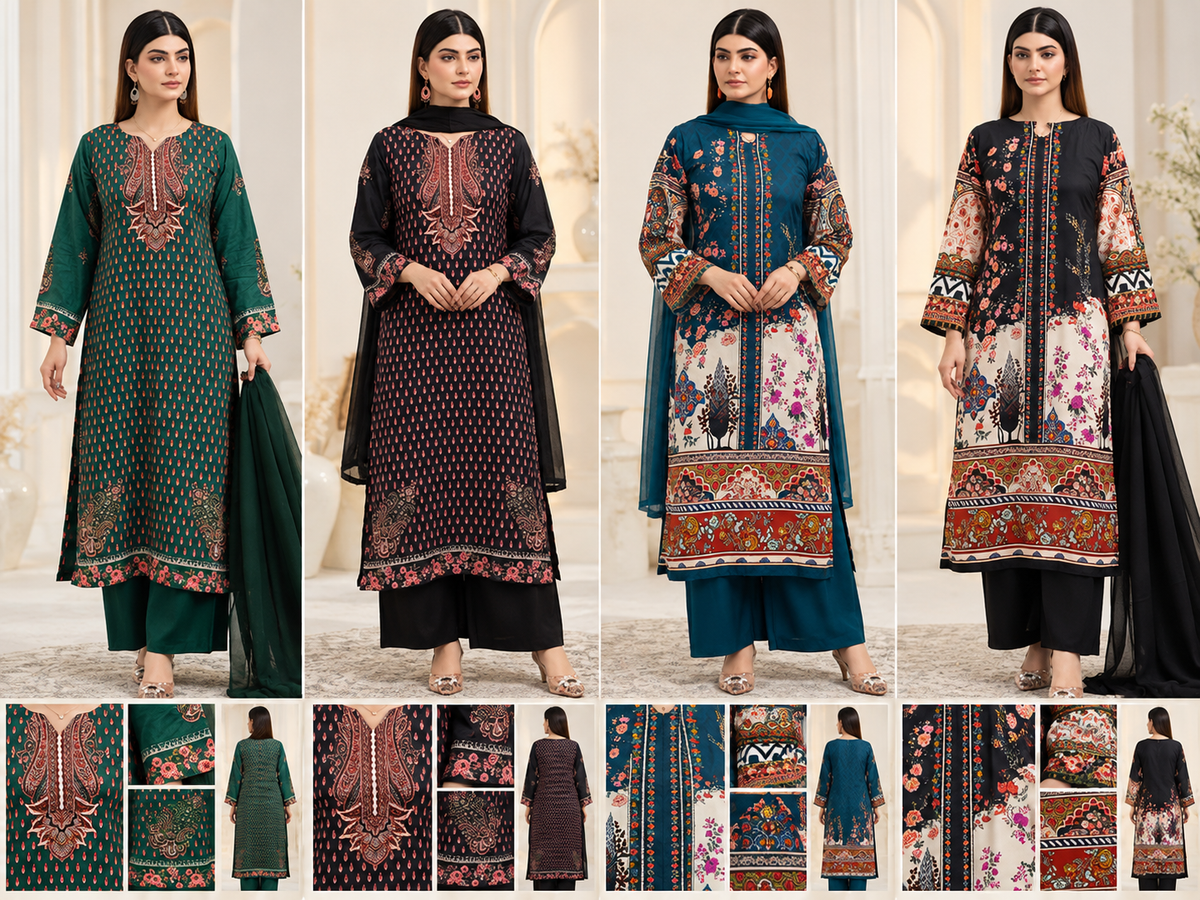 BRIT- GL 3 piece Winter linen designer collection B820