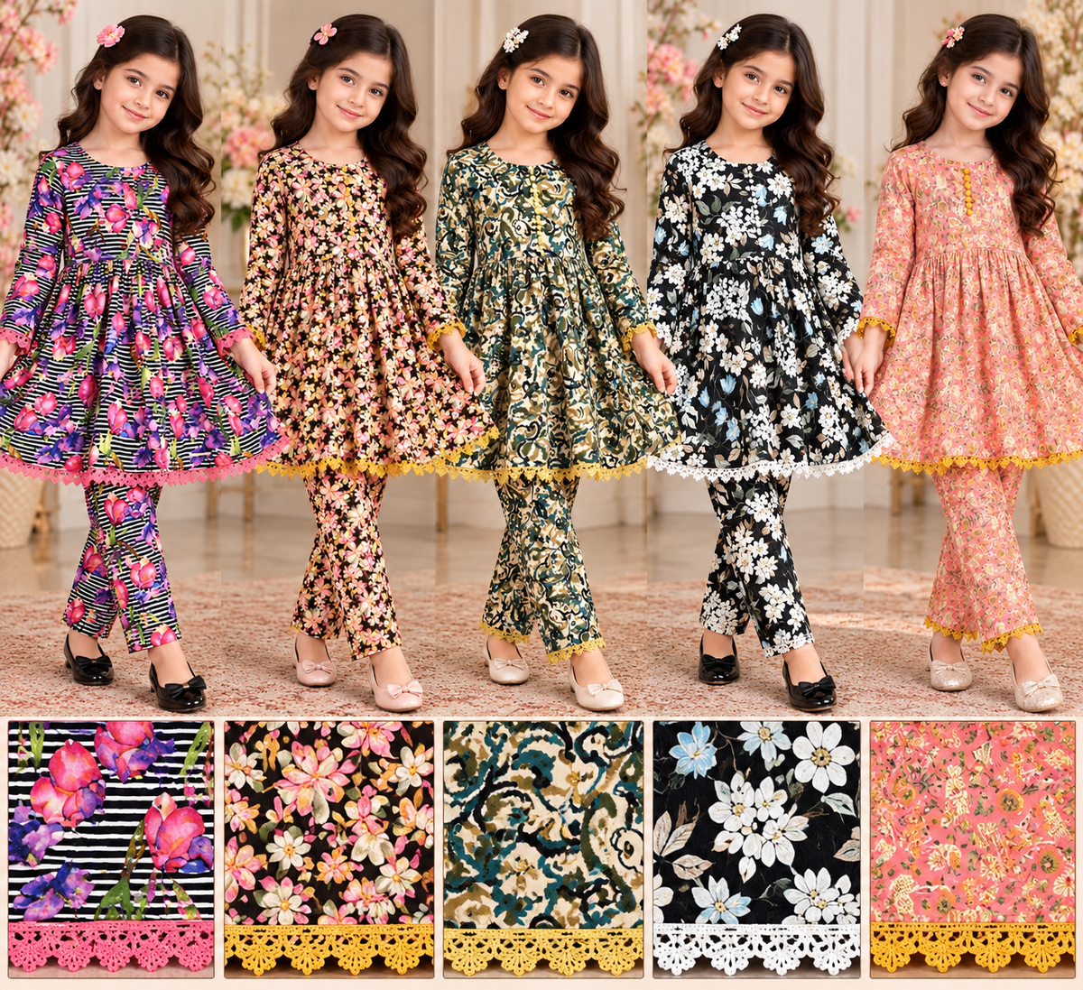 Bin Saeed KIDS- GL 2 piece Khadar collection B801