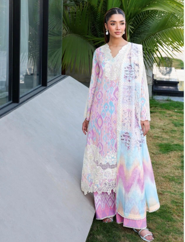 Ramsha 3 piece luxury lawn collection ladies dress B636