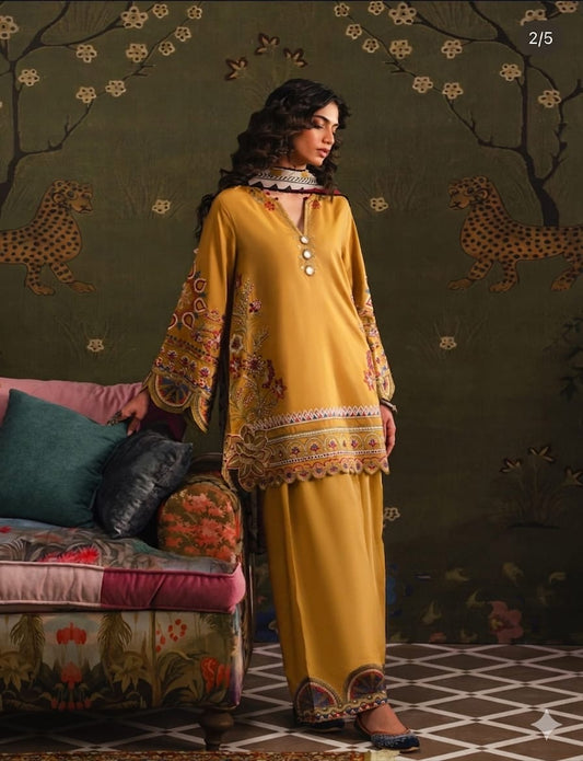 ETHNICH 3 piece embroidery Viscous ladies dress B610