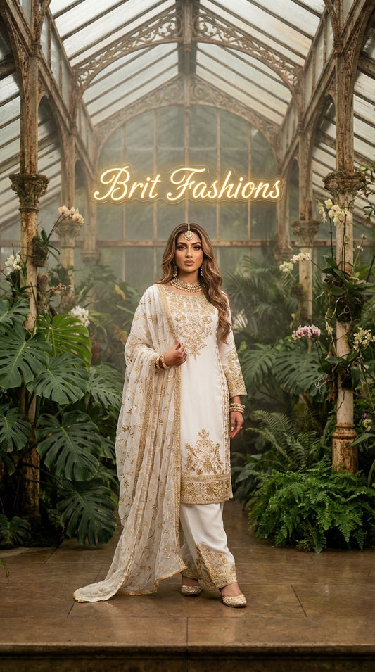 Brit 3 piece luxury Chiffon _81042 Pakistani ladies suit B506